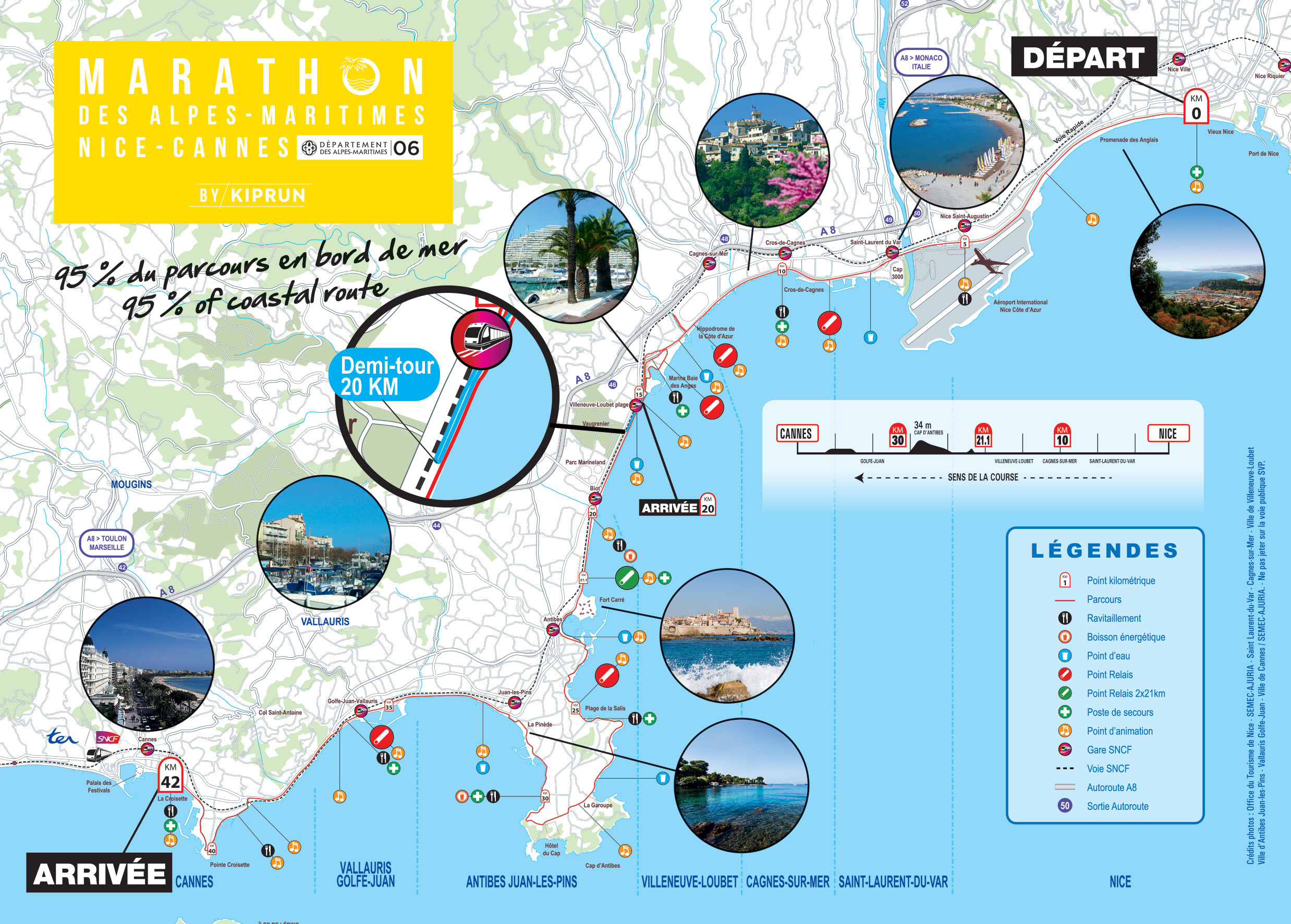 Marathon Nice Cannes 2024-parcours